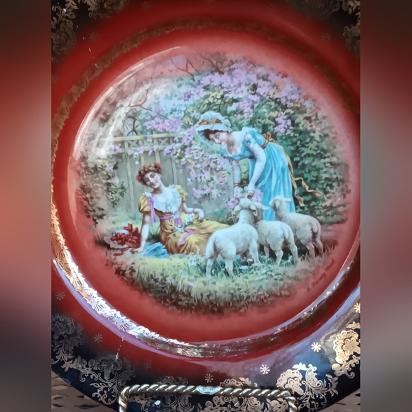 1800s Royal Vienna Porcelain Cabinet Plate "A Dainty Meal" - Picture 4 of 16